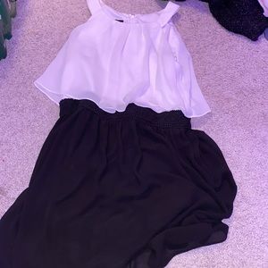 Black and white kids size 16 formal dress